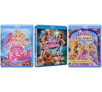 Barbie 3-Volume Blu-ray Collection: Barbie: The Pearl Princess / Barbie and Her Sisters in the Great Puppy Adventure / Barbie and the Secret Door [Spanish Artwork]