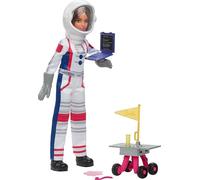 Barbie 65 Aniversario Muñeca Astronauta y Accesorios | Muñeca de moda morena con rover rodante y casco con escudo abatible, 3+ años, HRG45