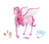 Barbie A Touch of Magic, Pegaso Rosa con Perrito y Accesorios, Juguete +3 años (Mattel HLC41)