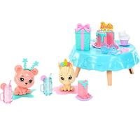 Barbie Accesorios, juguetes preescolares, paquetes de iniciación My First Barbie Story, fiesta de cumpleaños con mascotas de unicornio y oso