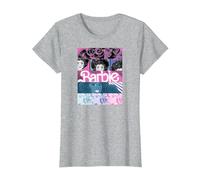 Barbie: Arte cómico de Barbie Camiseta, Mujer, Gris Jaspeado, 3XL
