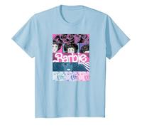 Barbie: Arte cómico de Barbie Camiseta, Niños, Azul Bebé, 8 años