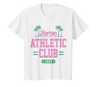 Barbie - Athletic Club 1959 Colegiado Camiseta, Niños, Blanco, 3 años