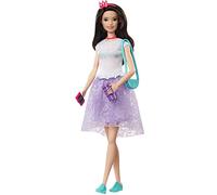 Barbie Aventura de Princesas Muñeca con Vestido Corto a la Moda y Accesorios (Mattel GML71)