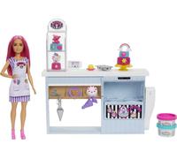 Barbie Bakery Playset with 12 in Petite Doll, Pink Hair, Baker (Importación USA)