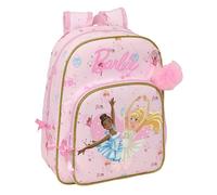 BARBIE BALLET - Mochila Escolar Infantil Animada, Mochila Niño, Mochila Infantil, Adaptable a Carro, Ideal para Niños en Edad Escolar, Cómoda y Versátil, Calidad y Resistencia, 26x11x34 cm