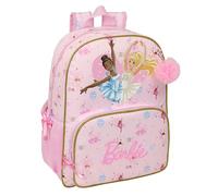 Safta BARBIE BALLET - Mochila Escolar Niño, Mochila Niño, Mochila Infantil, Adaptable a Carro, Ideal para Niños en Edad Escolar, Cómoda y Versátil, Calidad y Resistencia, 33x14x42 cm