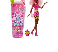 Barbie Pop Reveal Muñeca con Pelo Rosa, con Vaso Té de Burbujas Frutos Rojos, con Cubitos de Hielo Que revelan Ropa, Mascotas y Accesorios Sorpresa, Juguete +3 años (HTJ20)