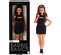 Barbie Basics Model 05 Doll Collector con cabello morena Mini Vestido y tacones de moda universal Fashions Cursy Curvy Body & Swappable Doll Head