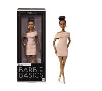 Barbie Basics Model Collector Fashion Doll 08 with Brunette Hair in Tan Dress &