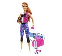 Barbie Bienestar, muñeca con Ropa Deportiva y Accesorios, Regalo para niñas y niños 3-9 años (Mattel GJG57)