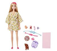 Barbie Bienestar SPA Muñeca articulada con Mascota y Accesorios de relajación, Juguete +3 años (Mattel HKT90)
