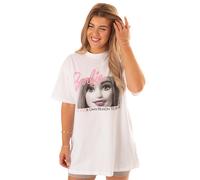 Barbie Camiseta Mujer | Muñeca de señora Inspirational White Pink Top | Sea su Propia razón para sonreír Design