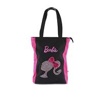 Barbie Bolsa de Tela y de Playa, Color Negro y Rosa