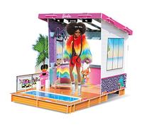 Barbie by Bladez Toyz Casa de Muñecas Pop Up Party House - Personalizable Con Luces LED y Piscina - Fácil de Construir - Accesorios Sostenibles - Regalos Para Cada Ocasión