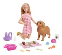 Barbie - Caja nacimiento de cachorros - Muñeca de moda - A partir de 3 años HCK75