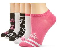 Barbie Calcetines invisibles para mujer (5 pares), Blanco a juego., 9-11
