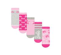 Barbie Calcetines Logotipo a Rayas Estrella Niñas Pack de 5 (NS8729)