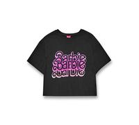 Barbie Camiseta Corta Mujer | Camiseta Gris Acid Wash Rosa Retro Triple Logo para Mujer | Manga Corta | Regalo de película Adultos