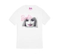 Barbie Camiseta Mujer | Muñeca de señora Inspirational White Pink Top | Sea su Propia razón para sonreír Design
