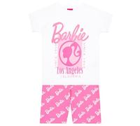 Barbie Camiseta Pantalones Cortos | Camiseta Niña Y Shorts | Conjunto Niña Verano | Ropa Niña | Blanco | 5-6 Años