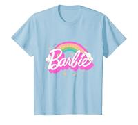 Barbie - Camiseta para niña, Oficial, Barbie Arco Iris Camiseta, Niños, Azul Bebé, 8 años