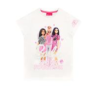 Barbie Camiseta para Niñas Blanco 6-7 años