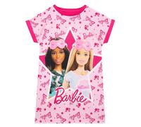 Barbie Camisón Camisón Niña | Manga Corta Pijama Niña | Fashionista Camisones para Niñas | Rosa | 8-9 Anos