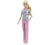 Barbie Careers muñeca Enfermera y Estetoscopio | Muñeca rubia de moda con uniforme de sanitaria y accesorios, +3 años, GTW39
