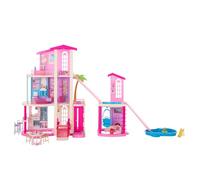 Barbie Casa Dreamhouse, casa de muñecas con Dos Piscinas, Dos toboganes, Ascensor, Nueve Zonas de Juego, Dos Casas y más de 65 artículos, como Muebles y Accesorios, JKG84