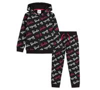 Barbie Chandal Niña Conjunto con Sudadera con Capucha y Pantalón Chándal, Chándales para Niñas, Regalos para Niñas y Adolescentes 3-14 Años (Negro, 5-6 años)