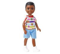 Barbie Chelsea Afroamericana Muñeca pequeña con Camiseta de Caras sonrientes, Juguete +3 años (Mattel HNY58)