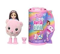 Barbie Chelsea Cutie Reveal Camisetas Cozy Osito Disfraz Revela una muñeca articulada con Mascota y Accesorios Sorpresa de Moda, Juguete +3 años (Mattel HKR19)