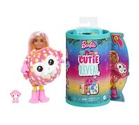 Barbie Chelsea Cutie Reveal Serie Amigos de la Jungla Monito Disfraz de Mono Revela una muñeca articulada con Mascota y Accesorios Sorpresa de Moda, Juguete +3 años (Mattel HKR14)