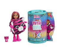 Barbie Chelsea Cutie Reveal Serie Amigos de la Jungla Tigre Disfraz Revela una muñeca articulada con Mascota y Accesorios Sorpresa de Moda, Juguete +3 años (Mattel HKR15)