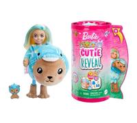 Barbie Chelsea Cutie Reveal Serie Disfraces Osito delfín Animal revela muñeca con mascota y accesorios sorpresa de moda, juguete +3 años (Mattel HRK30)