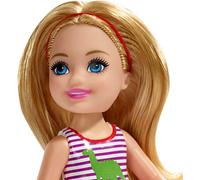 Barbie Chelsea Muñeca Rubia con Estampado de Dinosaurios (Mattel FXG82)