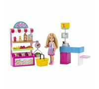 Barbie Chelsea Supermercado Muñeca con Tienda de Juguete y Accesorios, para niñas y niños +3 años (Mattel GTN67)