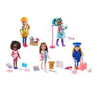 Barbie Chelsea Trabajadora de la construcción Muñeca Rubia con Accesorios de Obra de Juguete, para niñas y niños +3 años (Mattel GTN87)