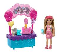 Barbie Chelsea y su Tienda de Dulces Muñeca con Set de Juego y Accesorios, Juguete +3 años (Mattel HRM07)