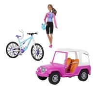Barbie Coche de muñeca y bicicleta de montaña