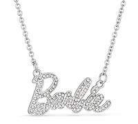 Barbie Collar con logotipo de Crystal Script, Aleación de zinc, Cubic Zirconia,