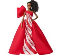 Barbie Collector Muñeca de Colección Felices Fiestas 2019 modelo Morena con coleta alta (Mattel FXD02)
