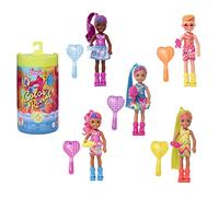 Barbie Color Reveal Chelsea Serie Neon Tie-Dye Muñeca Que Revela Sus Colores al pelar su Capa teñida, Incluye Ropa y Accesorios Sorpresa, Juguete +3 años (Mattel HCC90)