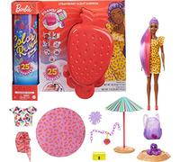 Barbie Color Reveal con Espuma Fresa, muñeca Sorpresa con Vestido y Accesorios de Moda de Verano de Juguete (Mattel GTN18)