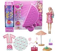 Barbie Color Reveal con Espuma Sandía, muñeca Sorpresa con Vestido y Accesorios de Moda de Verano de Juguete (Mattel GTN19)