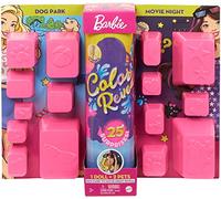 Barbie Color Reveal del Parque al Cine, muñeca Que Revela Sus Colores con Agua, Incluye Ropa y Accesorios (Mattel GPD56)
