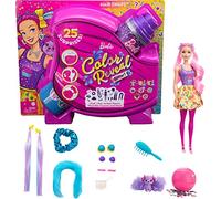 Barbie Color Reveal Peinados Cupcake, muñeca Sorpresa de Juguete con Accesorios para el Pelo y Mascota (Mattel HBG39)