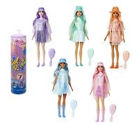 Barbie Color Reveal Serie Lluvia y Brillos Muñeca Que Revela Sus Colores con Agua, Incluye Ropa y Accesorios Sorpresa, Juguete +3 años, Multicolor, Mattel HCC57