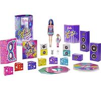 Barbie Color Reveal Set de fiesta para regalo, muñecas sorpresa de juguete con accesorios y juego de mesa (Mattel GXJ88)